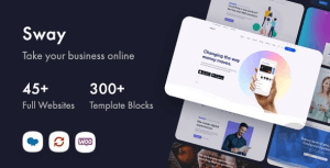 Sway 汉化中文版|含页面生成器的多用途 WordPress企业主题模板-myforexstore