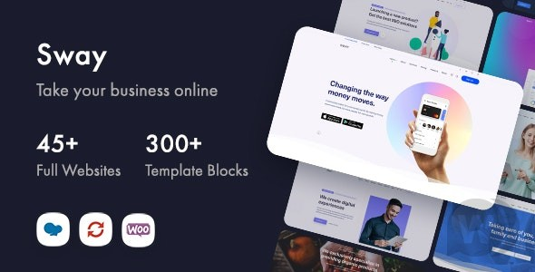 Sway 汉化中文版|含页面生成器的多用途 WordPress企业主题模板-极客小站