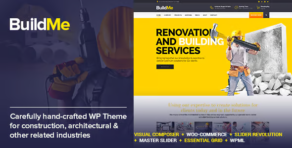 BuildMe主题|建筑企业响应式WordPress主题模板-极客小站
