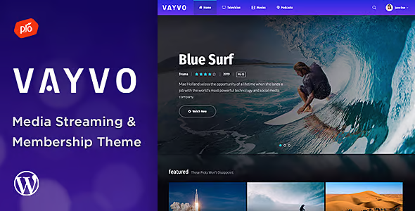Vayvo 汉化中文专业破解版|音视频播放展示会员响应式WordPress主题模板-myforexstore
