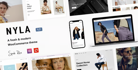 Nyla 英文专业版|清新现代服装电子商务WooCommerce WordPress主题模板-极客小站