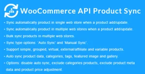 WooCommerce API Product Sync with Multiple Stores 汉化中文版|WooCommerce多店铺产品同步插件-myforexstore