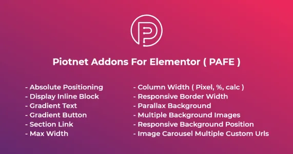 Piotnet Addons For Elementor Pro 汉化中文版|Elementor功能扩展插件-极客小站