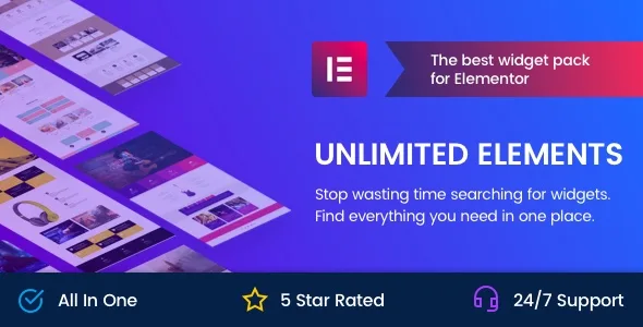 Unlimited Elements for Elementor Pro 汉化中文版|Elementor高级扩展元素包WordPress插件-myforexstore