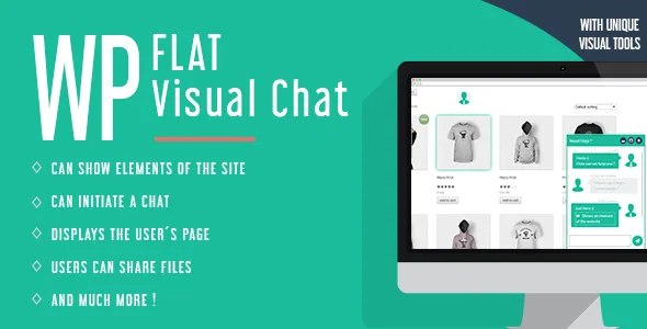 WP Flat Visual Chat 汉化中文版|WordPress实时聊天客服远程视图插件-极客小站
