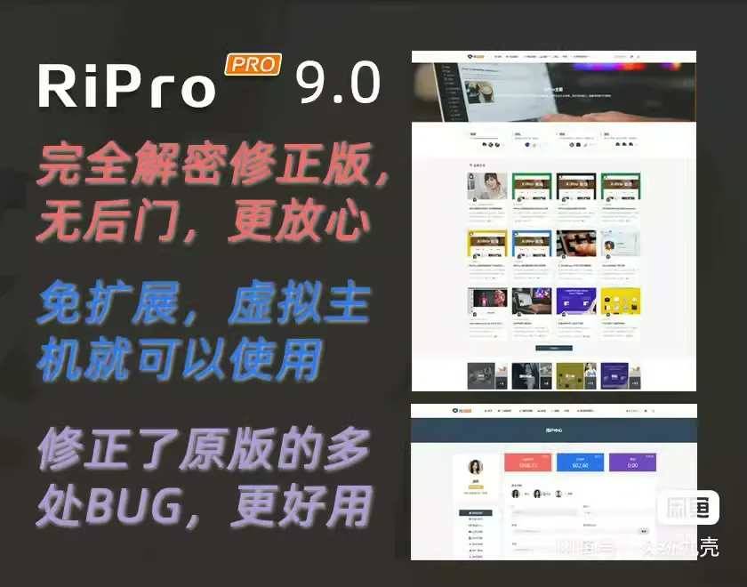 RiPro 9.0版本主题更强大的资源/素材类主题-极客小站