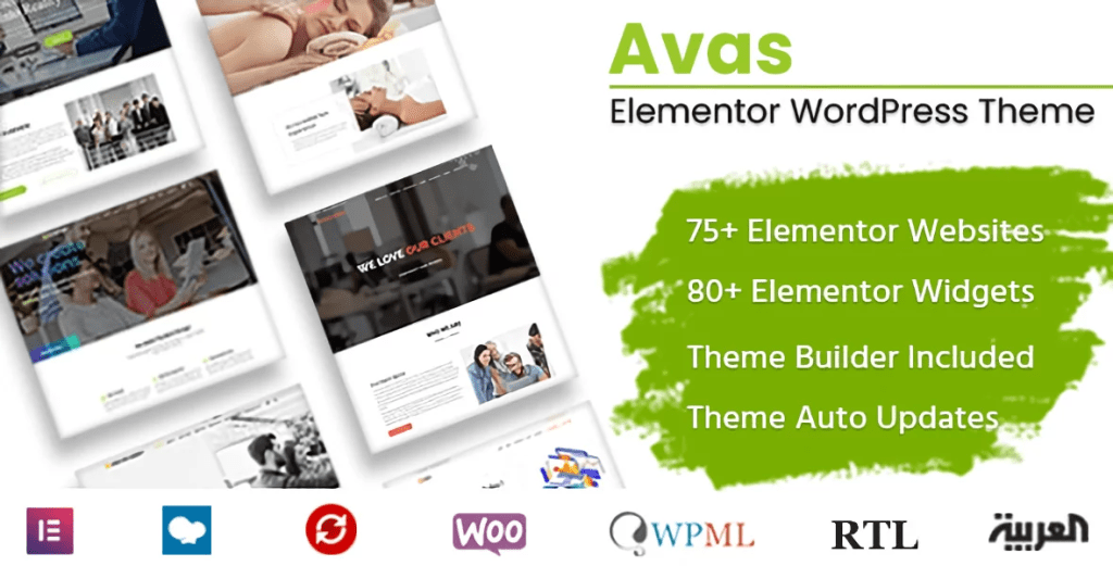 Avas 汉化中文版|多用途Elementor轻量WordPress企业主题-极客小站