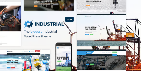 Industrial 完美汉化中文版|工业制造工厂响应式WordPress主题模板-极客小站