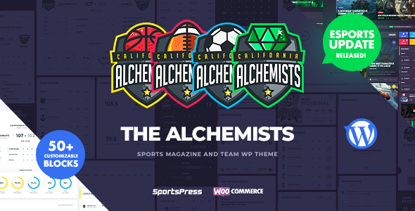 Alchemists 汉化中文版|体育新闻运动游戏竞技WordPress主题模板-极客小站