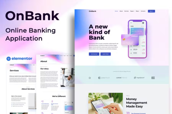 OnBank – 网上银行和汇款 – Elementor Kit-myforexstore