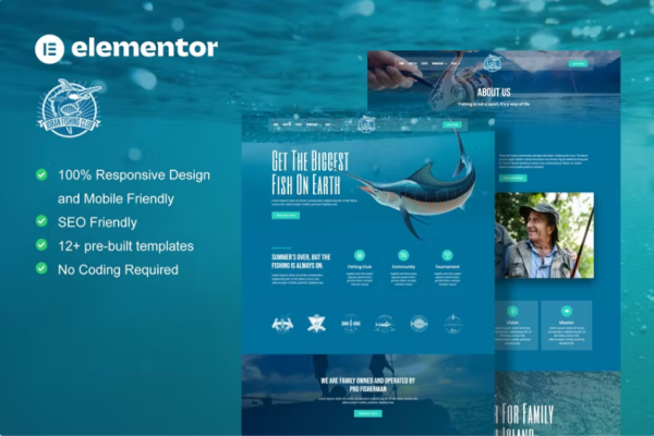 Joran – 钓鱼俱乐部 Elementor 模板套件-myforexstore