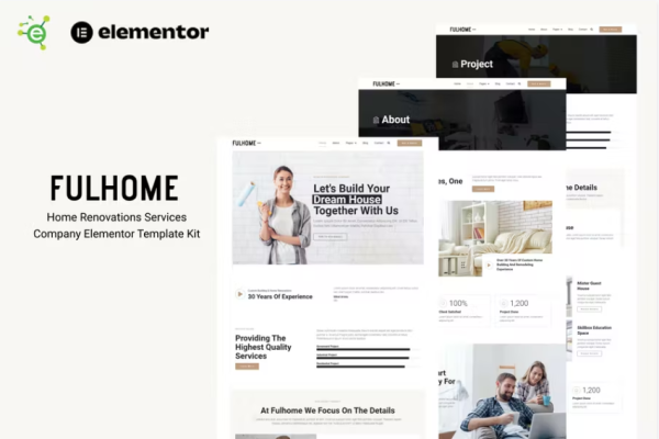 Fulhome – 家居装修和维修公司 Elementor Pro 模板套件-myforexstore