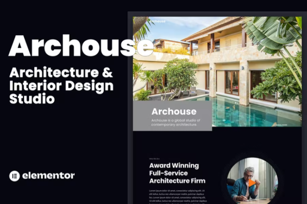 Archouse – 建筑与室内设计工作室 Elementor 模板套件-myforexstore