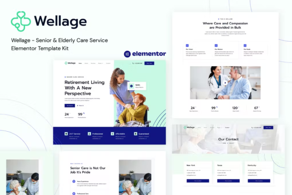 Wellage – 长者及长者护理服务 Elementor 模板套件-myforexstore
