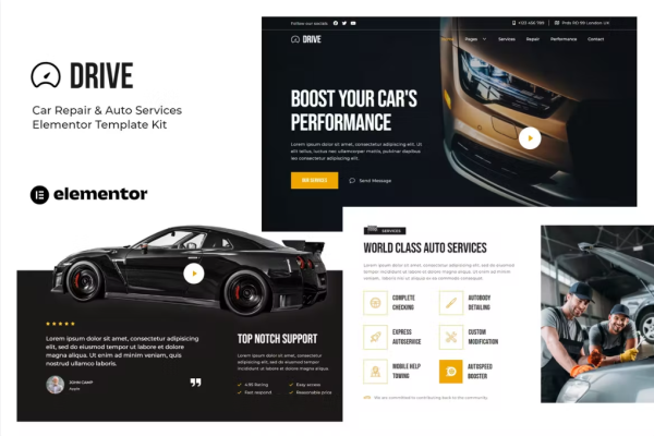 Drive – 汽车维修和汽车服务 Elementor 模板套件-myforexstore