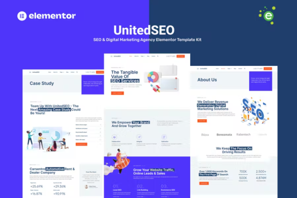 UnitedSEO – SEO 和数字营销机构 Elementor 模板工具包-myforexstore
