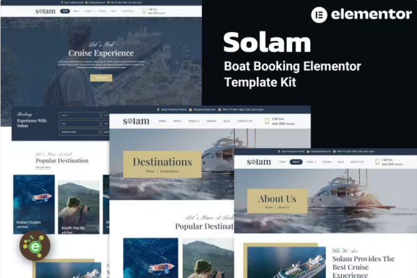 Solam – 订船 Elementor Pro 模板套件-myforexstore