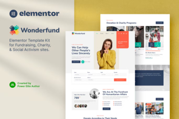Wonderfund – 筹款和慈善 Elementor 模板套件-myforexstore
