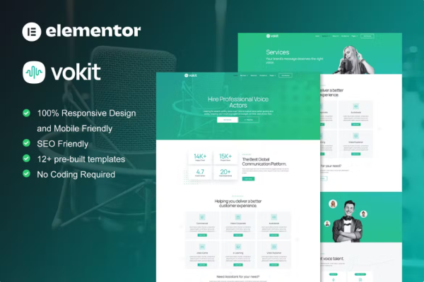 VoKit – Voice Over Services Elementor 模板工具包-myforexstore