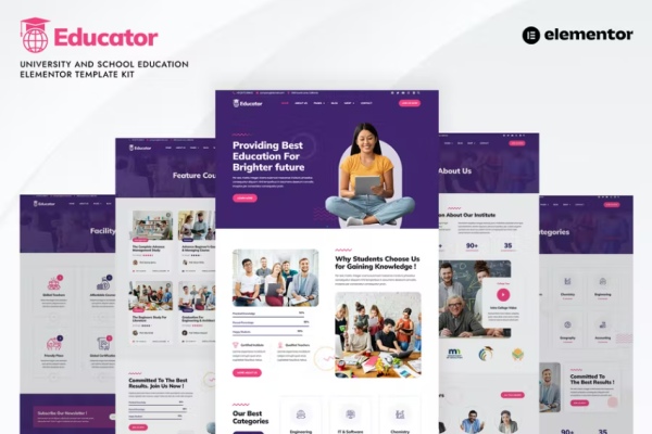 Educator – 大学和学校教育 Elementor 模板套件-myforexstore