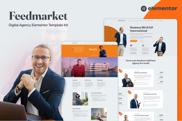 Feedmarket – 数字代理 Elementor 模板工具包-myforexstore