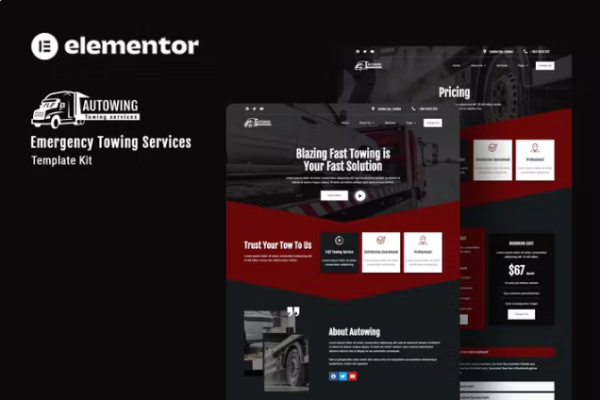 Autowing – 紧急牵引服务 Elementor 模板套件-myforexstore