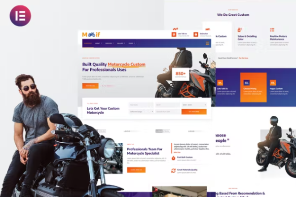 Modif – 定制摩托车 Supermotard Elementor 模板套件-myforexstore