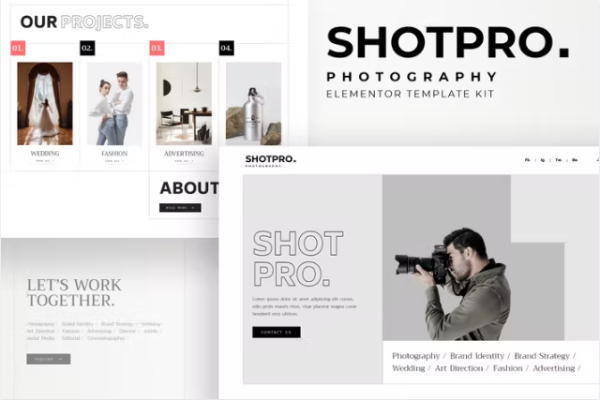 Shotpro – 摄影和作品集 Elementor 模板套件-myforexstore