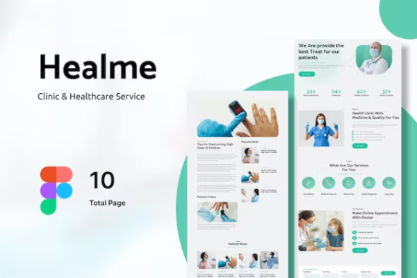 Healme – 诊所和医疗保健服务 Elementor 模板套件-极客小站
