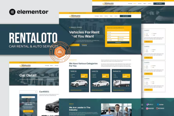 Rentaloto – 汽车租赁和汽车服务 Elementor 模板套件-myforexstore