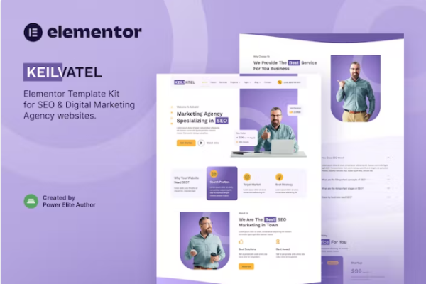 Keilvatel – SEO 和数字营销机构 Elementor 模板工具包-myforexstore