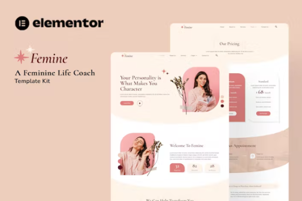 Femine – 女性生活教练 Elementor 模板套件-myforexstore