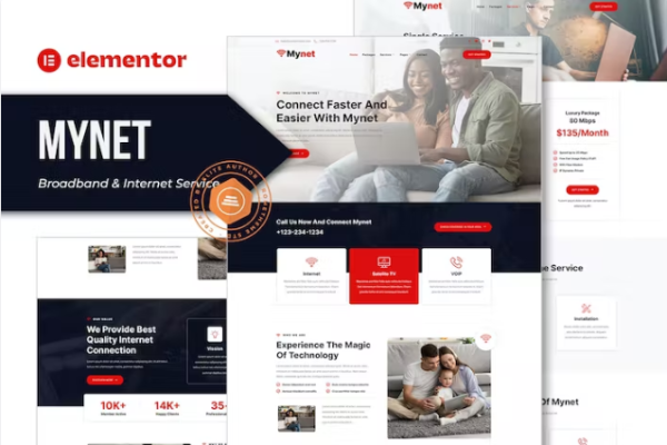 Mynet – 宽带和互联网服务提供商 Elementor 模板工具包-myforexstore