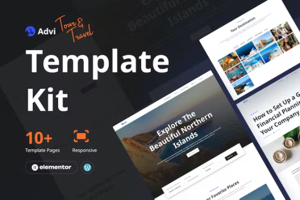 Advi – 创意旅游和旅行 Elementor Pro 模板套件-myforexstore