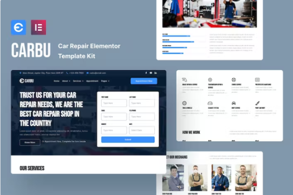 Carbu – 汽车维修 Elementor 模板套件-myforexstore