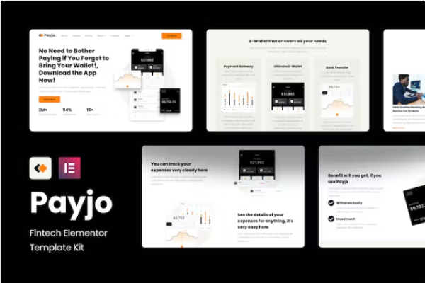 Payjo – 金融创业公司Elementor 模板工具包-myforexstore