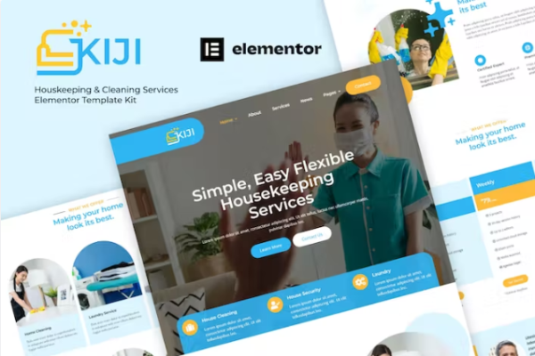 Kiji – 家政和清洁服务 Elementor 模板套件-myforexstore