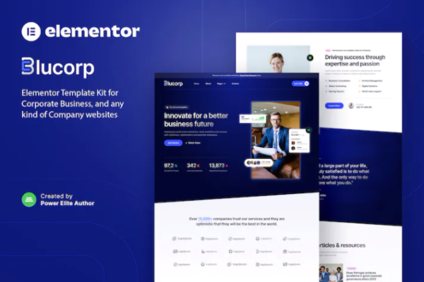 Blucorp – 企业业务元素Elementor 模板套件-myforexstore