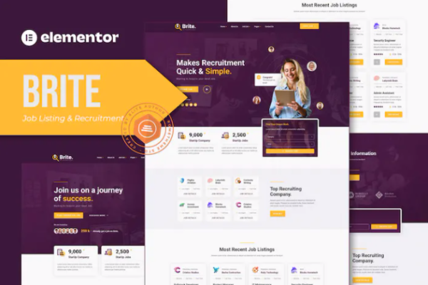 Brite – 职位列表和招聘元素模板套件-极客小站