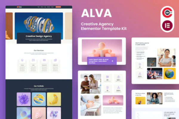 Alva – 创意机构 Elementor 模板套件-myforexstore