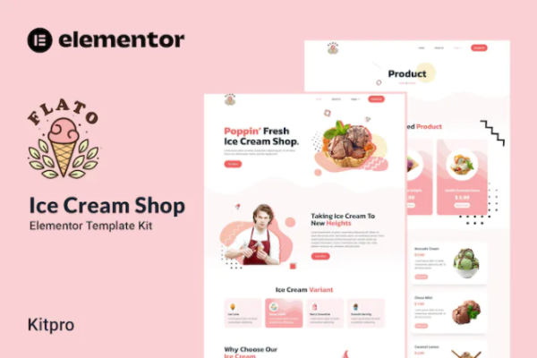 Flato – 冰淇淋店 Elementor 模板套件-myforexstore