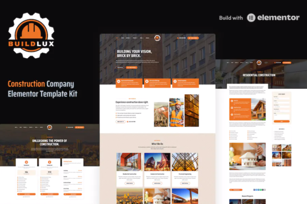 Buildlux – Construction Elementor Pro 模板套件-极客小站