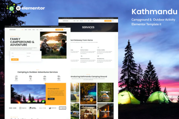 kathmandu-露营地和户外活动元素模板套件-myforexstore