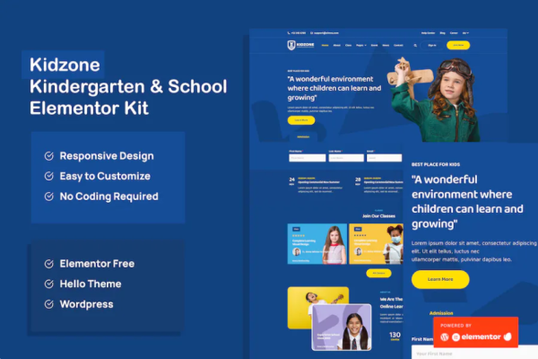 Kidzone – 幼儿园和学校元素模板套件-myforexstore