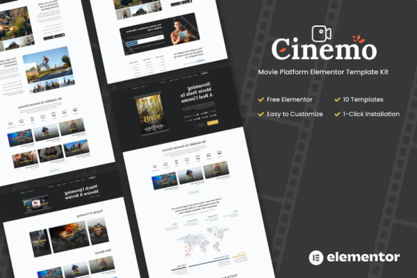 Cinemo – 电影流媒体元素模板套件-myforexstore