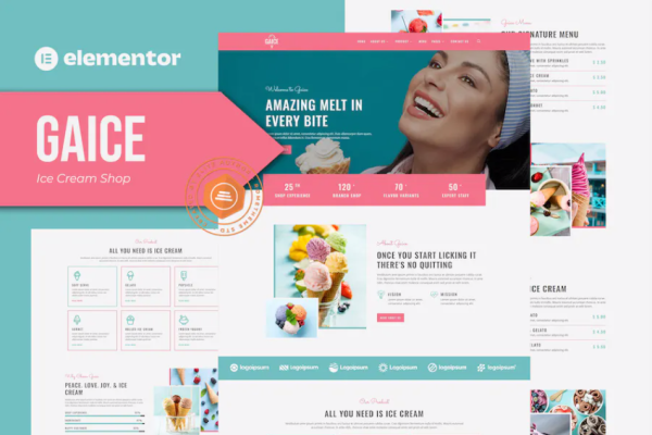 Gaice – 冰淇淋店 Elementor 模板套件-myforexstore