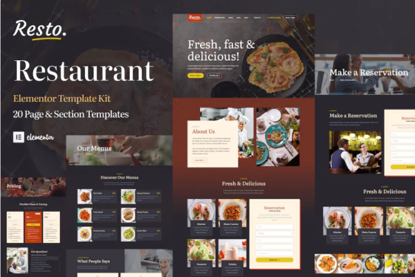 Resto- 餐厅餐饮和咖啡厅 Elementor 模板套件-myforexstore