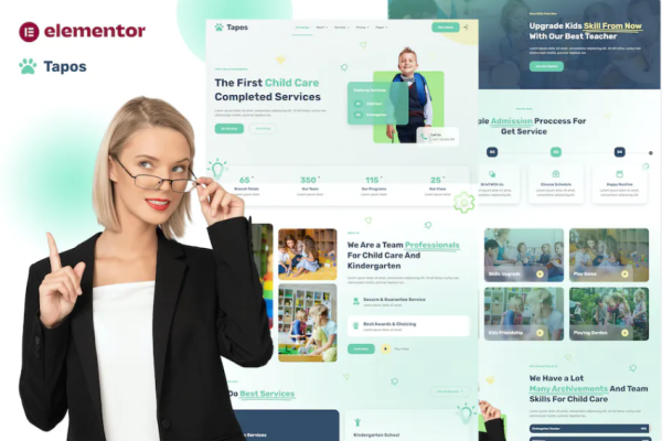 Tapos – 儿童保育和幼儿园 Elementor 模板套件-myforexstore