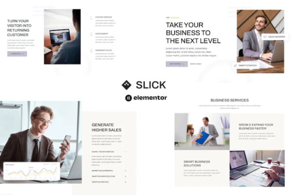 Slick – 多用途商业和营销机构 Elementor 模板套件-极客小站