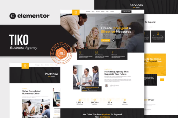 Tiko – 商业机构 Elementor 模板套件-极客小站